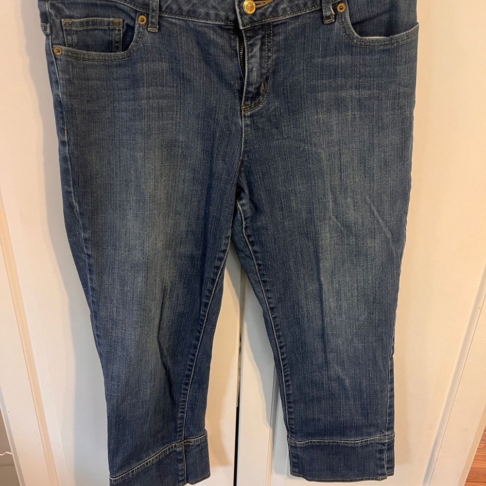 Simply Vera Vera Wang Dark Blue Ankle Jeans